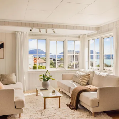With A Beautiful Fjord View In